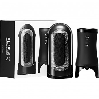 Набор TENGA FLIP ZERO ELECTRONIC VIBROTATION: мастурбатор с вибрацией и устройство вращения
